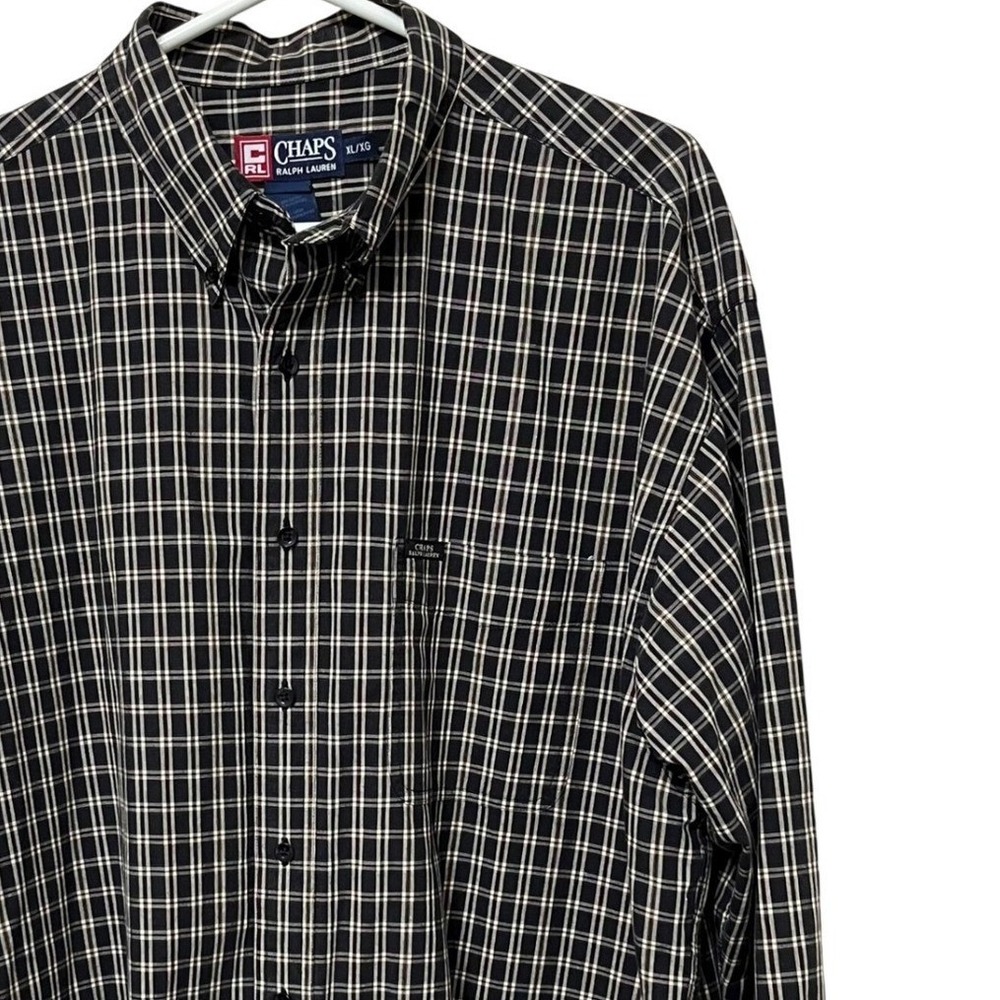 Chaps Ralph Lauren Mens Plaid Long Sleeve Button Down Shirt XL Classic Fit